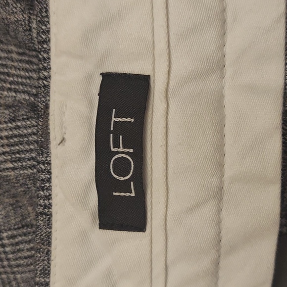 LOFT Julie Trouser In Black and White Plaid 10 - Picture 9 of 13